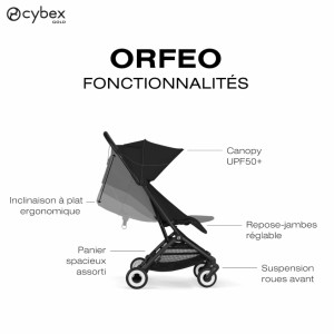  Poussette Orfeo châssis Taupe "Moss Green" (2026) Cybex