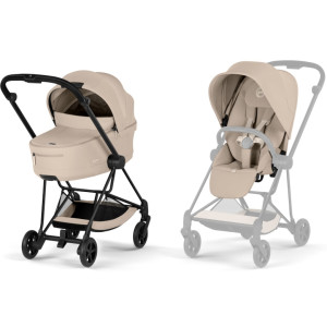  Duo Poussette Cybex MIOS Confort Matt Black + Nacelle LUXE "Cozy Beige" (2026)