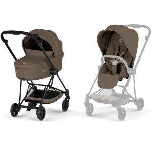  Duo Poussette MIOS Confort Matt Black + Nacelle LUXE "Coconut Brown" (2026)