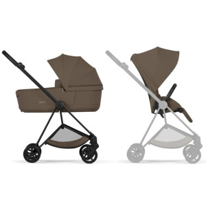 Duo Poussette MIOS Confort Matt Black + Nacelle LUXE "Coconut Brown" (2026)