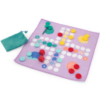Jeu de voyage "Jeu des Petits Chevaux / Morpion" (3 ans et +)
