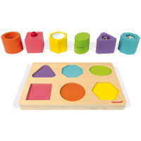 Puzzle bébé 6 cubes sensoriels "I wood" en bois (12-36 mois)
