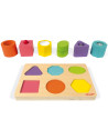 Puzzle bébé 6 cubes sensoriels "I wood" en bois (12-36 mois)