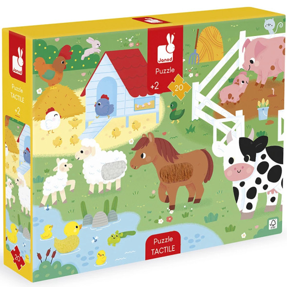 Puzzle enfant géant tactile "La ferme" (2-5 ans)
