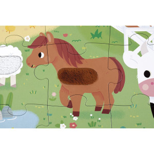 Puzzle enfant géant tactile "La ferme" (2-5 ans) Janod
