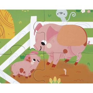 Puzzle enfant géant tactile "La ferme" (2-5 ans) Janod