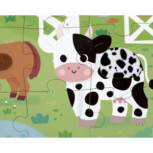 Puzzle enfant géant tactile "La ferme" (2-5 ans) Janod