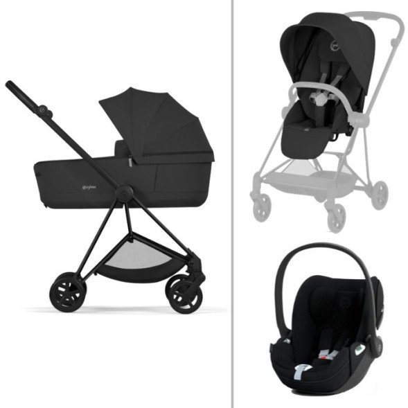  Poussette MIOS + Nacelle LUXE + CLoud T Plus Confort Matt Black "Sepia Black" (2026)