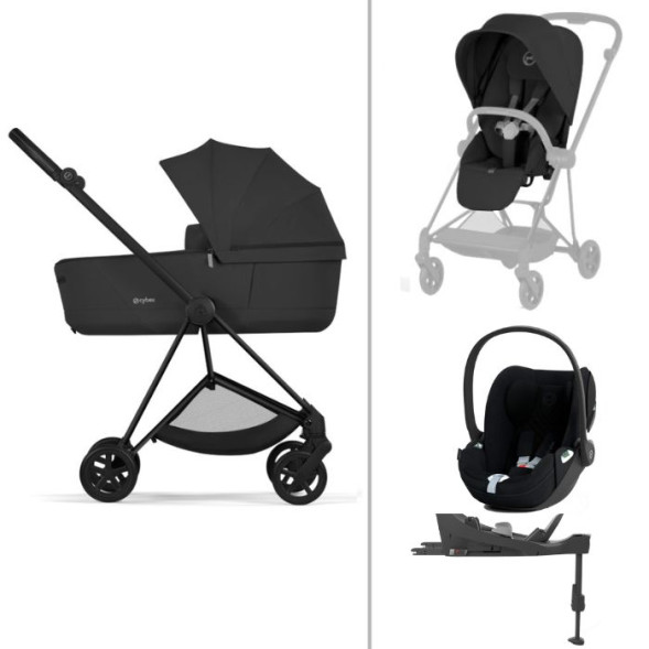  Poussette MIOS + Nacelle LUXE + CLoud T Plus + Base T Confort Matt Black "Sepia Black" (2026)
