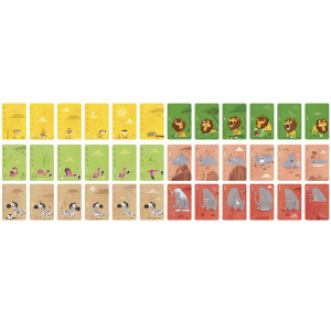 Jeu de bataille "Animaux de la savane" (3-6 ans)
