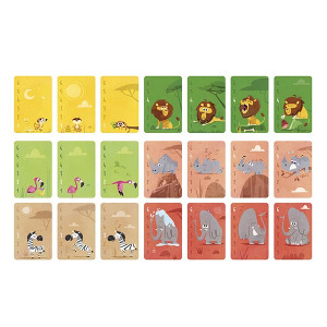 Jeu de bataille "Animaux de la savane" (3-6 ans) Janod