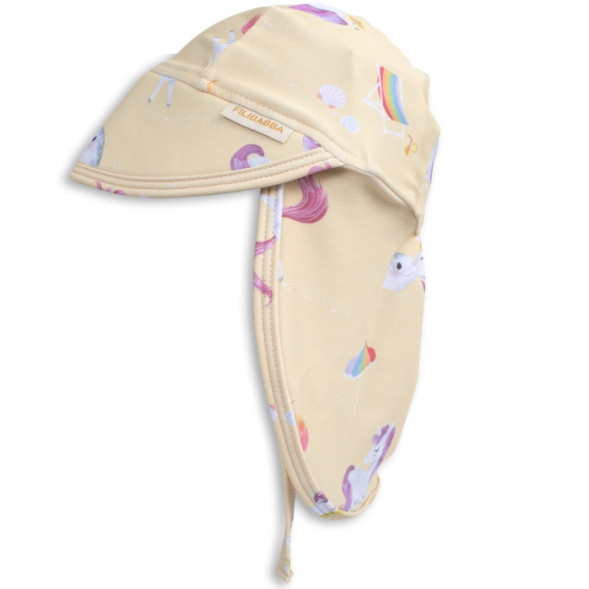 Chapeau saharienne bébé anti-UV Lykke "La plage des Licornes" (1-3 ans)
