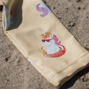 Combinaison anti-UV bébé manches longues Villads "La plage des Licornes" (3-4 ans) Filibabba