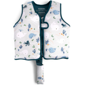 Gilet de Natation bébé (1-2 ans) anti-UV "Les contes de Christian la Baleine" Filibabba