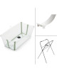 Baignoire bébé pliable Flexi Bath "Sauge" + Hamac + Support