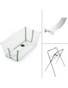 Baignoire bébé pliable Flexi Bath "Sauge" + Hamac + Support