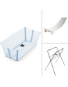 Baignoire bébé pliable Flexi Bath "Ocean Blue" + Hamac + Support