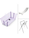 Baignoire bébé pliable Flexi Bath "Lavender" + Hamac + Support