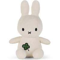 Peluche Miffy en velours côtelé  (18 cm) "Trèfle"