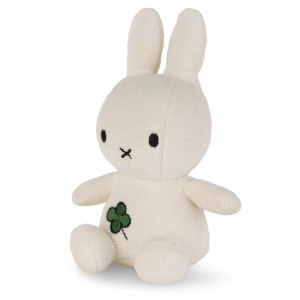 Peluche Miffy en velours côtelé  (18 cm) "Trèfle" BOn ton Toys