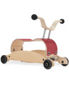 Trotteur évolutif Mini-Flip 3 en 1 en bois "Framboise" (9 mois-3 ans)