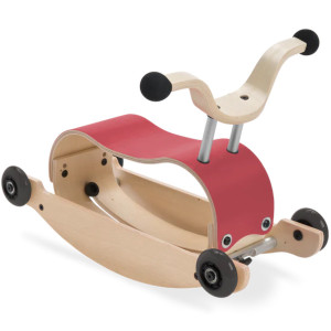 Trotteur évolutif Mini-Flip 3 en 1 en bois "Framboise" (9 mois-3 ans) Wishbone