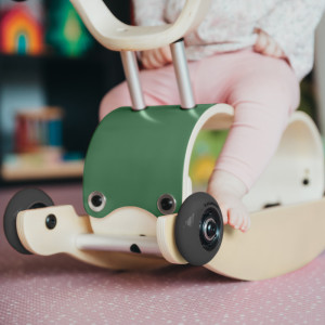 Trotteur évolutif Mini-Flip 3 en 1 en bois "Framboise" (9 mois-3 ans) Wishbone