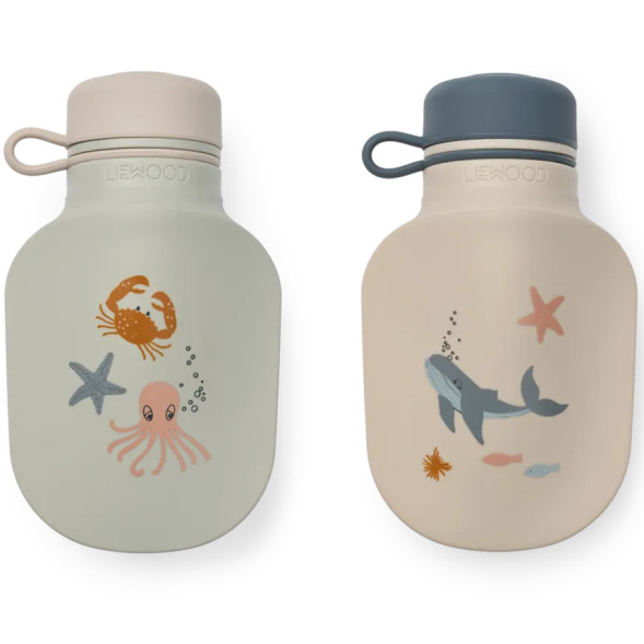 Gourdes Compote en silicone Lizzie "Sea creature" (x2)