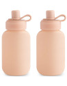 Gourdes Compote en silicone "Rose Blush" (x2)