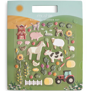 Livre de stickers réutilisables "La Ferme" Mushie