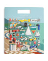 Livre de stickers réutilisables "Course de Voitures" Mushie