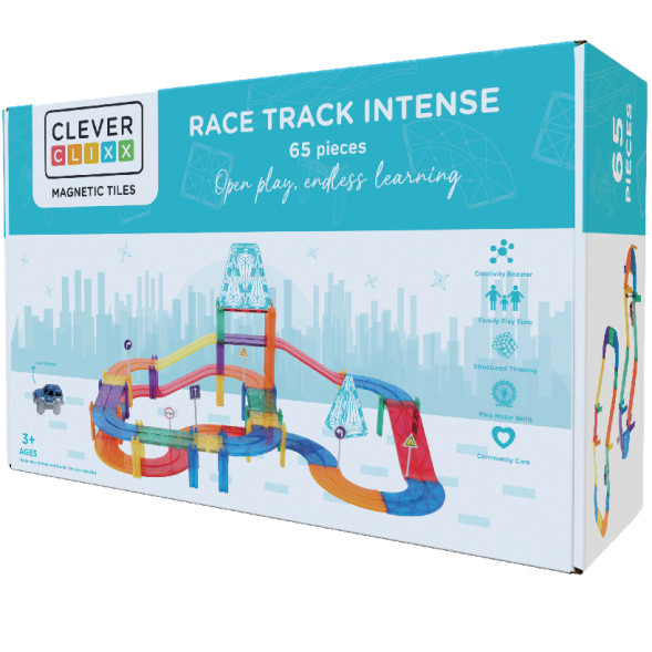 Circuit magnétique de voitures "Race Track Intense" (65 pièces)