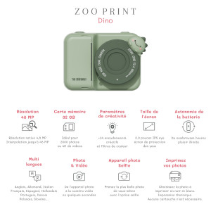 Appareil-photo numérique Zoo Print "Dino" (5-11 ans)