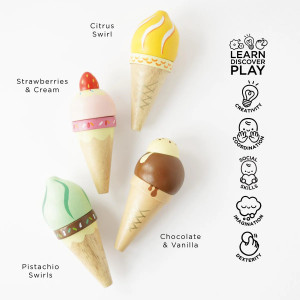 Set de Glaces en cornets en bois (3 ans et +) Le Toy Van