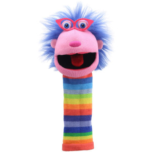 Marionnette Eco Sockettes "Gloria" avec couineur (18 mois et +) The Puppet Company