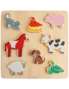 Puzzle en bois "La Ferme" (3 ans et +) Mushie