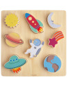 Puzzle en bois "L'espace" (3 ans et +) Mushie