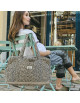 Sac à langer 24/48H en gaze de coton Capsule "Leopard Beige"