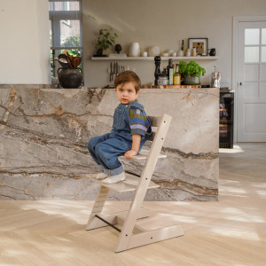 Chaise Haute évolutive en bois de hêtre Tripp Trapp "Gris Cashmere"