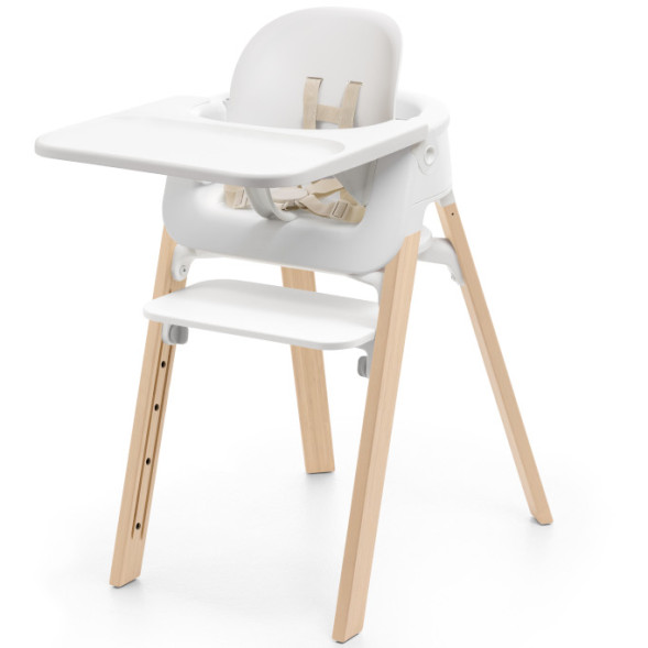 Chaise Haute évolutive 2-en-1 Steps "Blanc / Naturel"