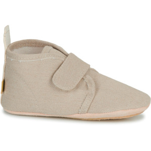 Chaussons bébé en denim My Chaussblu Velcro "Beige" Easy Peasy