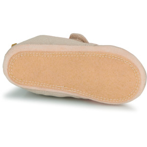 Chaussons bébé en denim My Chaussblu Velcro "Beige" Easy Peasy