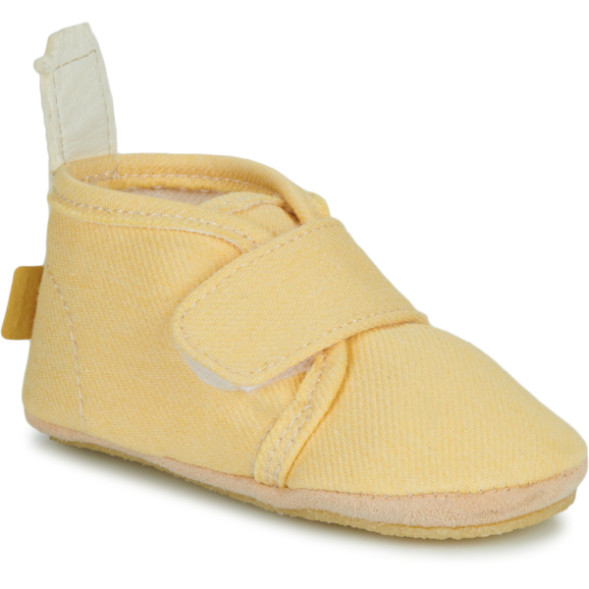 Chaussons bébé en denim My Chaussblu Velcro "Jaune"