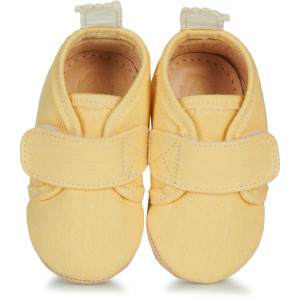 Chaussons bébé en denim My Chaussblu Velcro "Jaune"