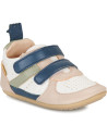 Chaussures pré-marche en cuir My Pre Basket Velcro "Blanc Bleu"