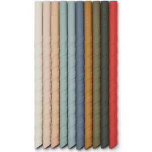 Pailles en silicone Timoti "Multi Mix" (x10) 