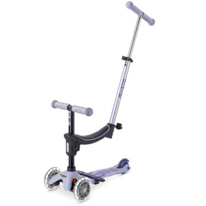 Trottinette 3 roues évolutive Micro Mini2Grow 2.0 LED "Lavande" (1-6 ans)
