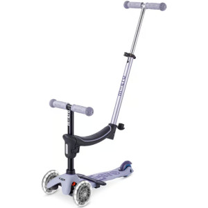 Trottinette 3 roues évolutive Micro Mini2Grow 2.0 LED "Lavande" (1-6 ans)
