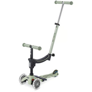 Trottinette 3 roues évolutive Micro Mini2Grow 2.0 LED "Vert Sauge" (1-6 ans)