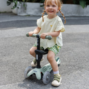 Trottinette 3 roues évolutive Micro Mini2Grow 2.0 LED "Vert Sauge" (1-6 ans)